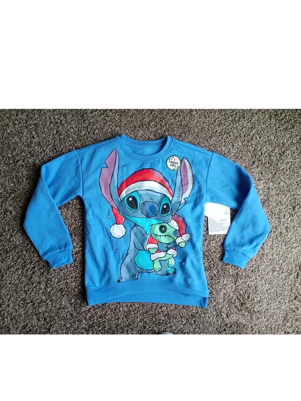 Stitch Light-Up Christmas Sweater Size Large In Kids